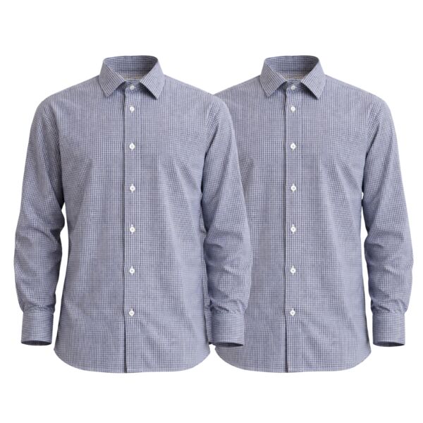 Elms School Gingham Shirts - Twin Pack - Senior Thumbnail