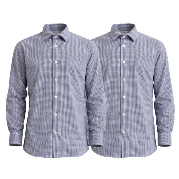 The Elms School Gingham Shirts - Twin Pack - Senior Thumbnail